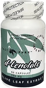 East Park Olive Leaf Extract (OLE) Super Strength d-Lenolate 500mg | 18% or More Oleuropein Immune System Booster | 60 Vegetarian Capsules (Non-GMO)