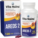 Vita Naina(120 SoftGels) | AREDS2 Eye Vitamin and Mineral Supplement(Zeaxanthin 2mg) | 高バイオアベイラビリティとバイオ吸収式 | 消化器系が簡単 | 飲みやすい