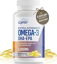 オメガ3魚油カプセル[3000mg]オメガ3サプリメントDHAサプリメント  Omega3魚油の丸薬  心の健康、免疫システム、関節、皮膚、脳の健康、グルテンフリー、BURPLESS用