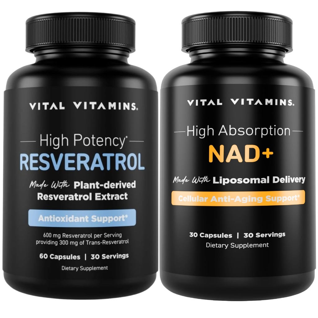 ビタミンのResveratrolのカプセル+ NAD+ サプリメント