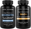 Vital Vitamins Resveratrol Capsules + NAD+ Supplement