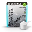 PowderVitamin の電解質の粉のプラス(50 のサービング) 風味を付けられた電解質の粉の Keto、砂糖は、ピンクのヒマラヤンの塩を放します。、1000mg のカリウム、150mg カルシウム、150mg マグネシウム、ステビア無し