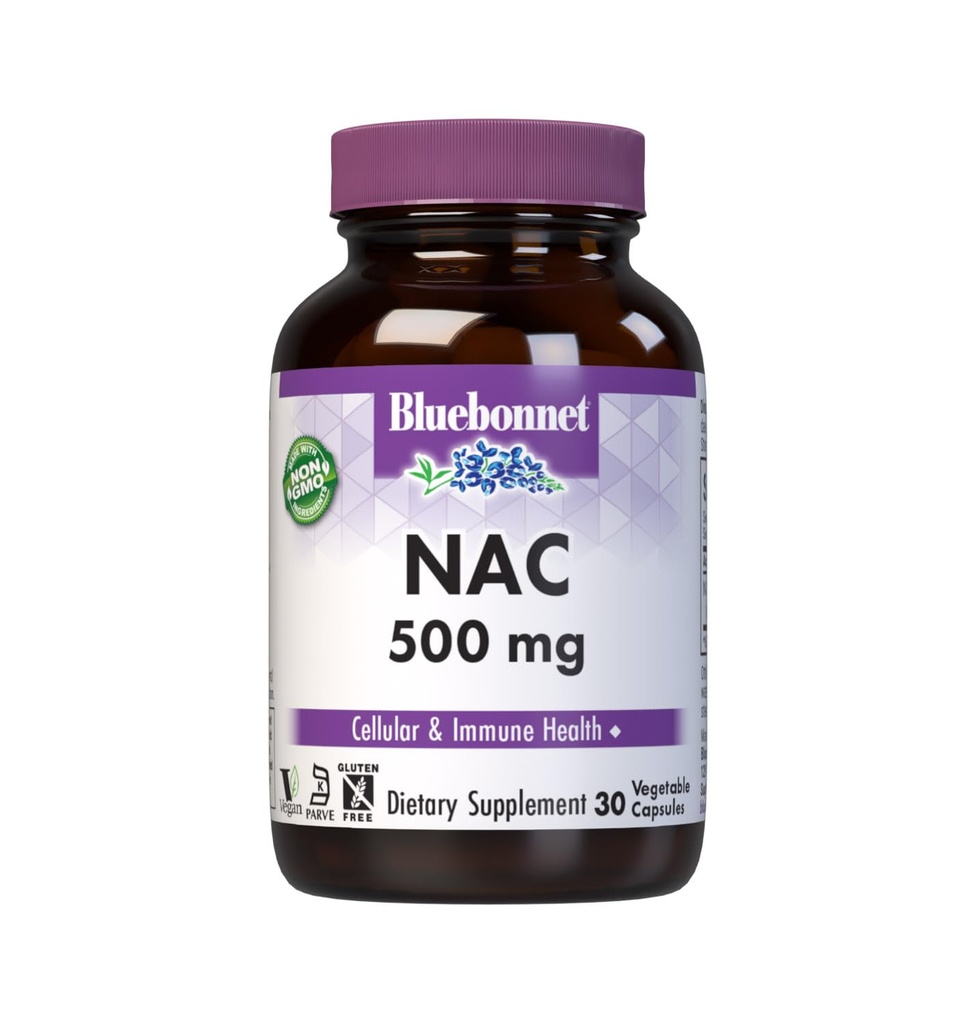 Bluebonnet NAC 500のmgのビタミンのカプセル、30の計算