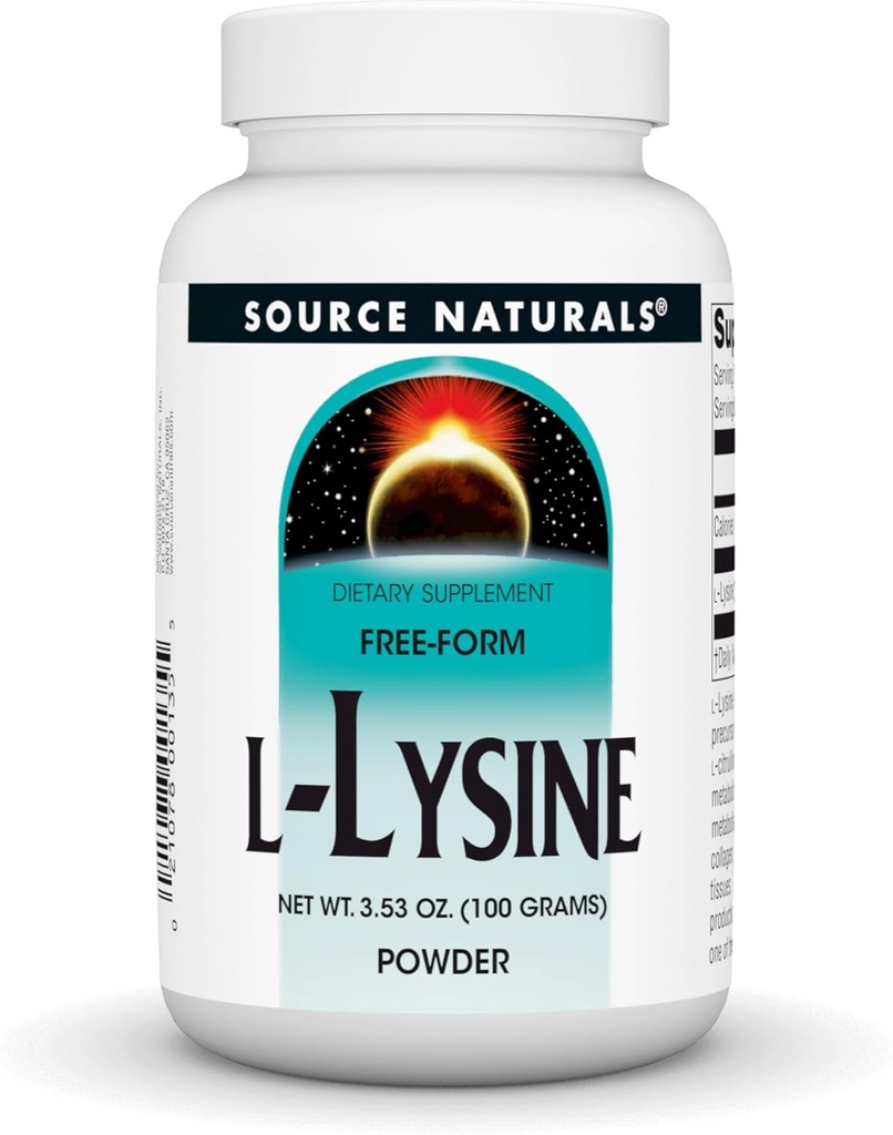 源のNaturals L-Lysineの自由な形態の粉-アミノ酸の補足はエネルギー形成及びコラーゲン* - 100グラムを支えます