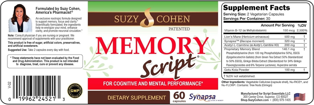 ライオンズ・マネ、Phosphatidylserine、緑茶のエキスおよびGinkgo -焦点のための頭脳サポート補足-認知、より速いRecallおよび気分のための向知性カプセル