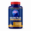 healblend Neuro Plusフォーカスブースター - ビタミンB6、B12、フォーレートを備えた高度な脳サポートサプリメント - メモリ、集中、メンタルクラリティと認知機能を改善する - 120カプセル