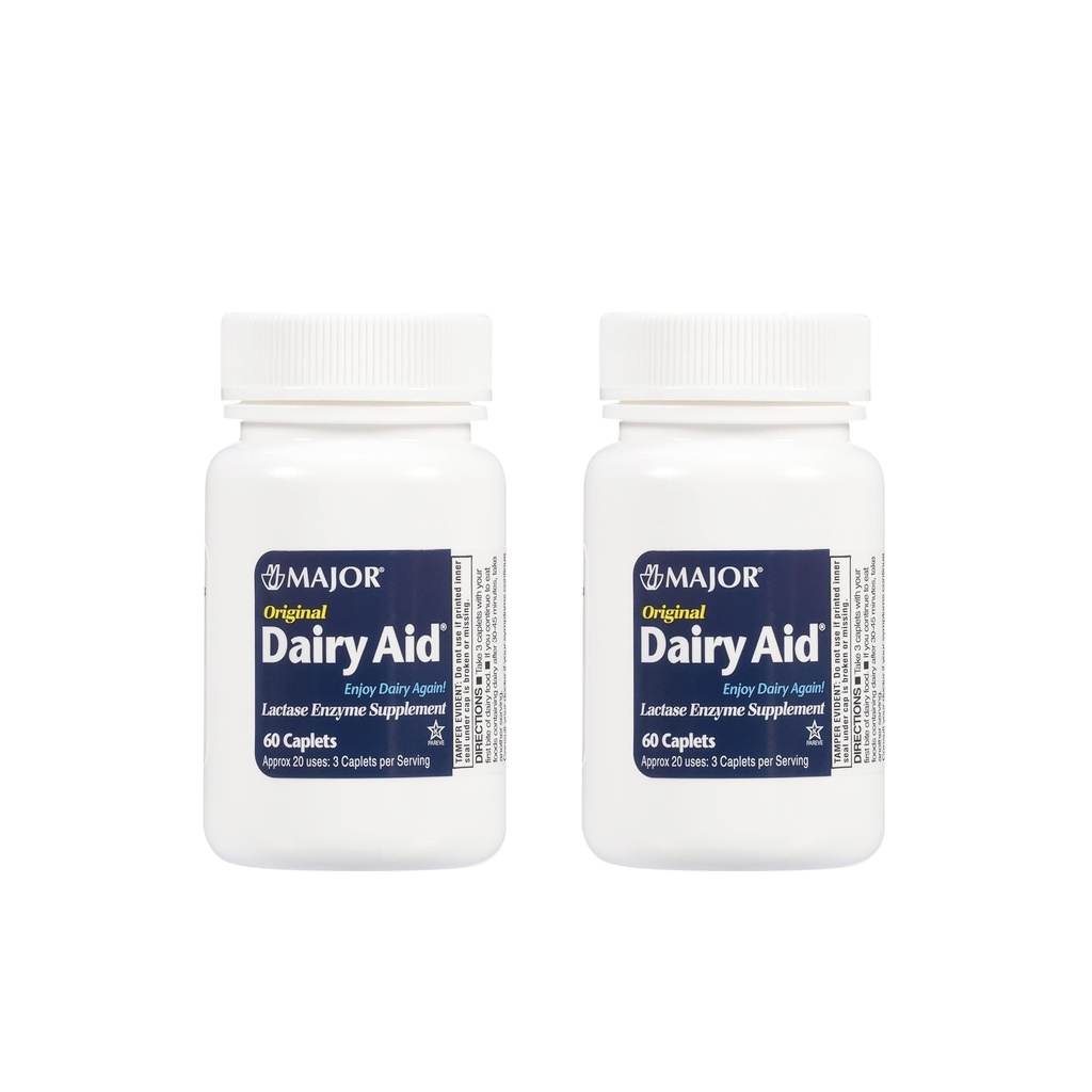 Lactaid Original 120 Ea の Dairy Aid Lactase Enzyme Caplets のジェネリック。