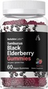 Horbaach Sambucus Black Elderberry Gummies | 60 Count | with Zinc and Vitamin C | Vegan, Non-GMO, Gluten Free Extract for Adults | Berry Flavor | by Berkshire Labs