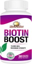 毛、皮、釘および発疹30の計算を支えるRise-N-ShineのBiotinのブースト10,000のmcgのBiotin 10000のmcg