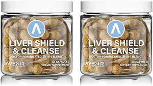Avenir Nutrition Liver Shield & Cleanse | ハーバル・ライバー・クレンジング・デトックス & 修理用サプリメント | ミルク・アッザ&アーティチョーク・エキスサプリメント | 脂肪肝 & 健康サポート | 男性と女性のための120カプセル