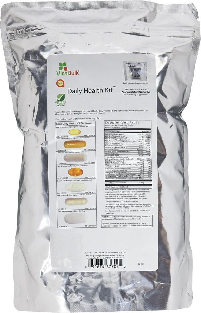 胎児のバルク毎日の健康のキットのパケットMultivitamins及び鉱物30の計算箱-人及び女性のためのMultivitamin -ビタミンC 1000mg A D E K Bの複雑なB12の鉄のカルシウム マグネシウム及びカリウムの補足が含まれています