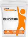 BulkSupplements.com MCTパウダー - MCTココナッツオイル、MCTオイルパウダー - エネルギーのためのMCTサプリメント - グルテンフリー、サービングあたり10g、250g(8.8オンス)(パッケージ1)