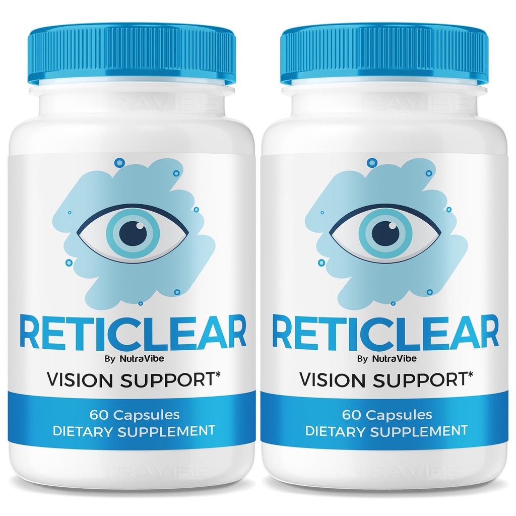 (2 Pack) Reticlear – Advanced Eye Support Supplement, Reti Clear Vision & Eye Health Support Formula with Natural Ingredients | Easy-to-Take Pills for Daily Eye Care, 60 Day Supply (120 Capsules)