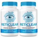 (2 Pack) Reticlear – Advanced Eye Support Supplement, Reti Clear Vision & Eye Health Support Formula with Natural Ingredients | Easy-to-Take Pills for Daily Eye Care, 60 Day Supply (120 Capsules)