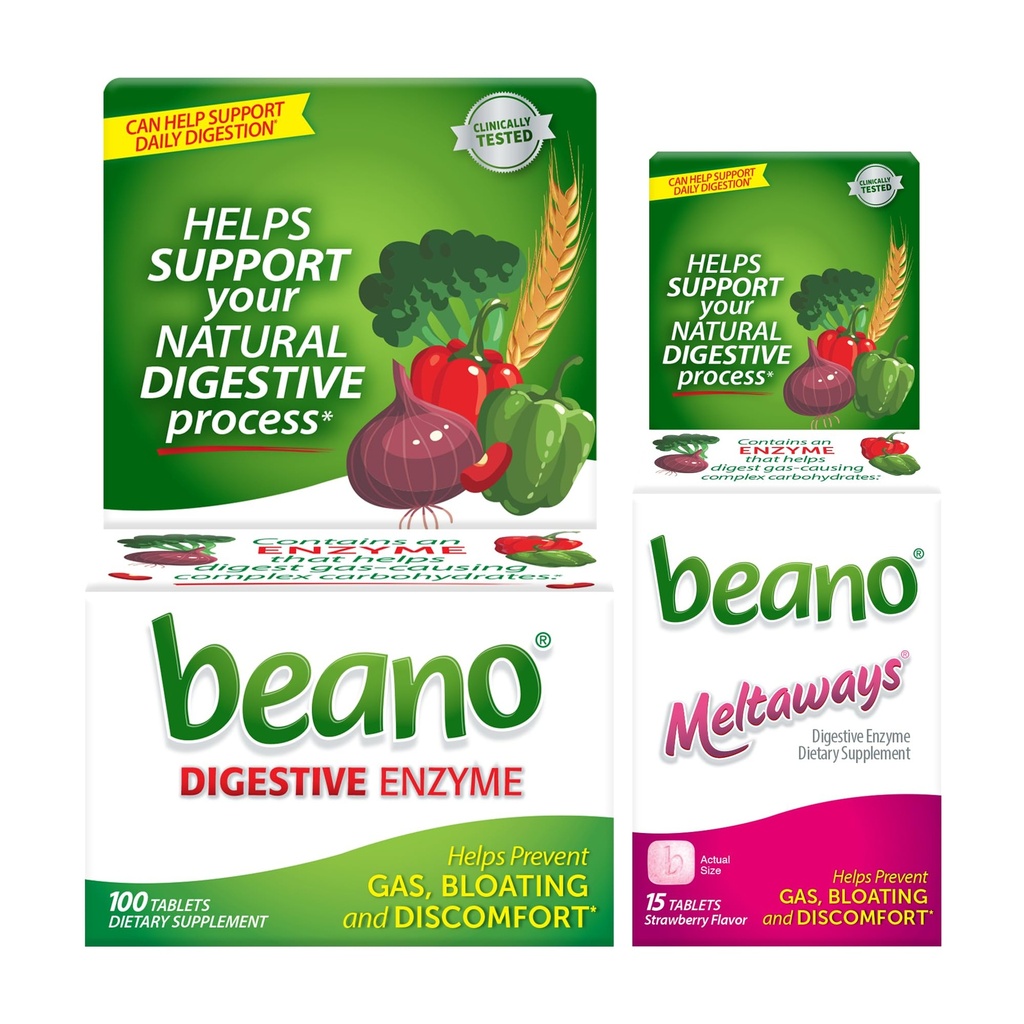 Beano 余分強さ 100ct 及び beano のいちごの meltaways 15ct