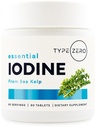 Type Zero Clean Iodine Tablets (60 Servings, 325 MCG Per Serving) - from Sea Kelp, Non-GMO, Gluten Free