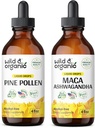 ワイルド & オーガニック パイン Pollen Tincture 4 fl oz & マカ Ashwagandha Tincture 4 fl oz