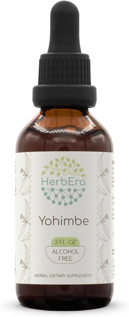 HerbEra Yohimbe B60アルコールフリーハーブエキスのチンキ、ワイルドクラフトYohimbe(Pausinystalia yohimbe)ドライバーク(2 fl oz)