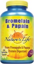Nature's Life Bromelain & Papain | 消化器・快適性のためのプロテオリン系酵素 | パイナップル&パパイヤ | 250mg(250CT)
