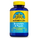 Nature's Life Bromelain & Papain | 消化器・快適性のためのプロテオリン系酵素 | パイナップル&パパイヤ | 250mg(250CT)