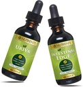 ゴー Nutrients 尿素 & 腸端 | 黒いクルミハル、オレンジピール、ラベンダーの花、ゲンティアンルート、クローブバ、ワームウッドリーフ/ステム、非GMO、大豆フリー - 60mL (2oz) | 尿 A