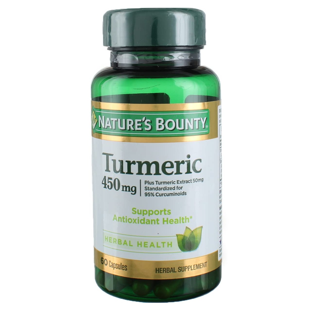 Nature's Bountyターメリック450mgカプセル - 60カラット、3パック