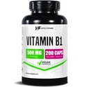 ビタミンB1(チアミン) 500mg | 200 ビーガンカプセル | エクストラ強度の高い効力サプリメント | エネルギー・神経系をサポート | 非GMO、グルテンフリー | アメリカ製