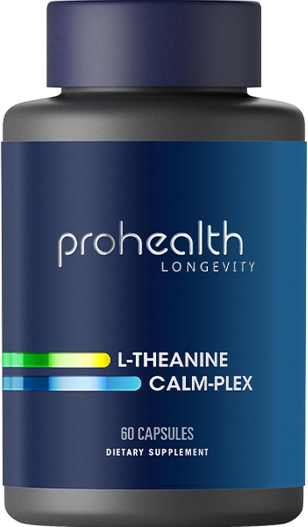 GABAと5-HTP(サンテアニン)のProHealth L-テアニンカルムプレックス(100mg、60中カプセル)