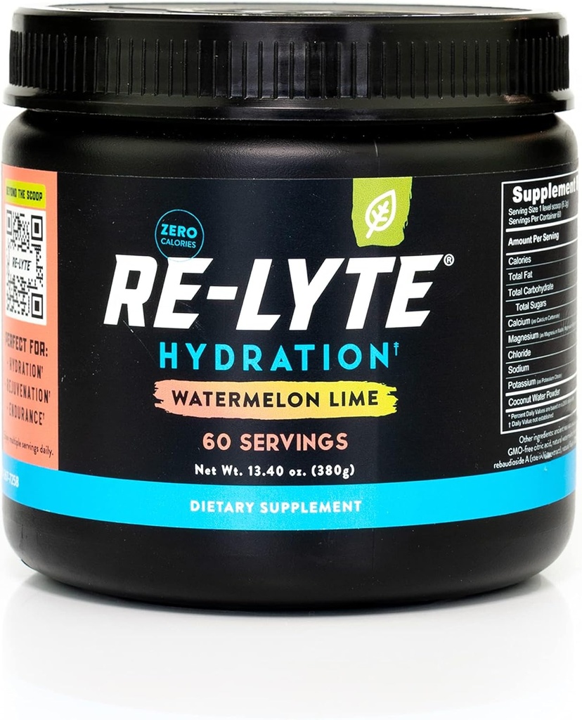 REDMOND Re-Lyte Hydration の電解質の粉の組合せ(スイカのライム)