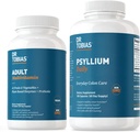 Dr. Tobiasの大人のMultivitamin及びPsylliumの毎日のサポート エネルギー、免疫及び42のフルーツ及び野菜、Pslliumの小屋、Bentoniteの粘土、亜麻仁及び自然な原料との健康な腸の動き