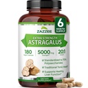 Zazzeeの余分強さのAstragalusの根20:1のエキス、5000のmgの強さ、70%の多糖類、180のビーガンカプセル、6か月の供給、100%のベジタリアン、標準化され、集中された20Xのエキス、非GMO