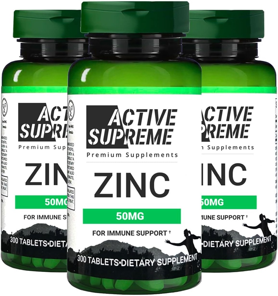 3 Pack Zinc Citrate 50 mg - Supplement to Support Immune System & Reproductive Health