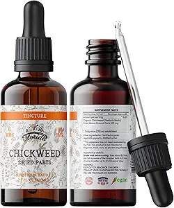 Chickweedのチンキ、有機性ひよこのエキス(Stellaria媒体)によって乾燥されるハーブ、ひよこ雑草の補足