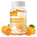 MSM&Elderberryの余分強さのNutravita Glucosamineのコンドロイチンのグミies - 共同サポート、大人のための酸化防止免疫サポート補足、人及び女性。60のオレンジ咀嚼