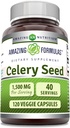 アメイジングフォーミュラセルリーシードエキスサプリメント | サービングあたりの1500 Mg | 120 Veggie Capsules | Non-GMO | グルテンフリー | アメリカ製