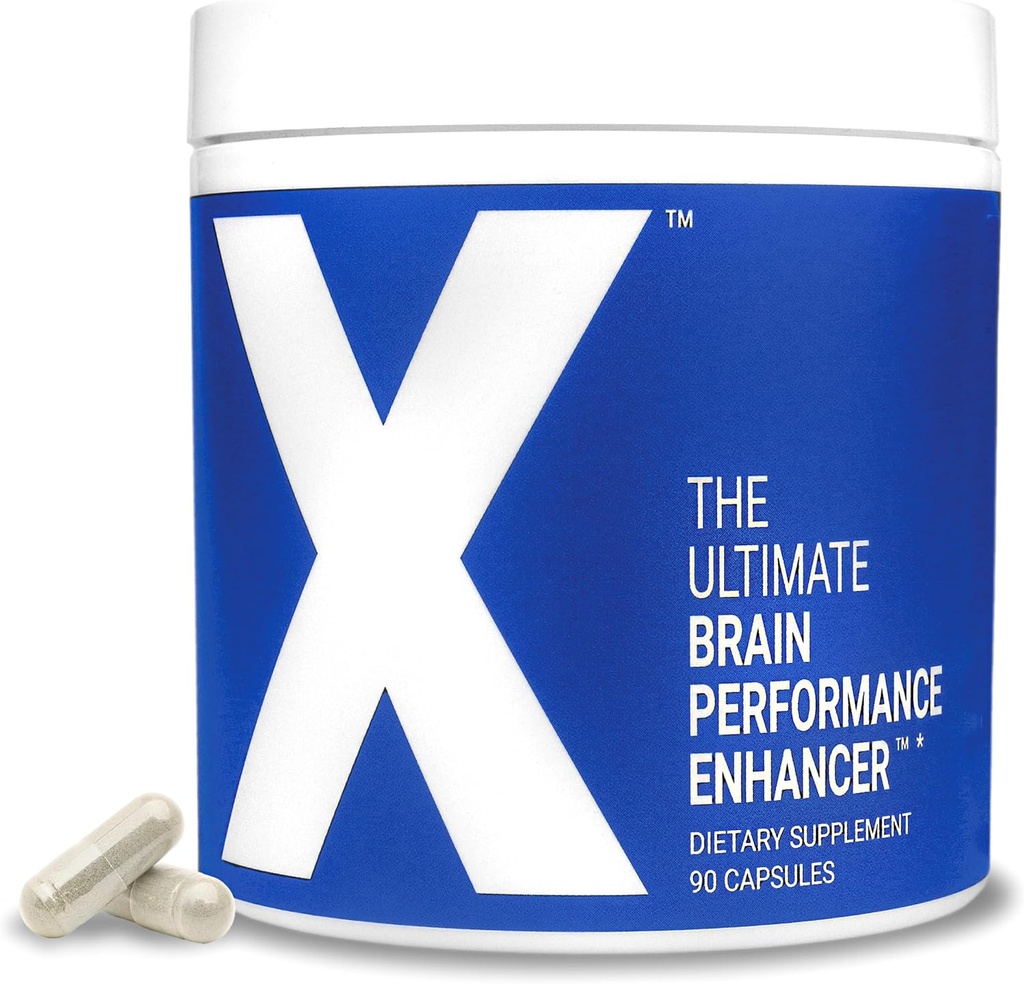 X - The Ultimate Brain Performance Enhancer — World's Most Powerful Brain Supplement Capsule - Increase Focus, Energy, Memory, Concentration, Productivity - Backed by Science - Nootropic Stack