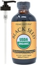 PRIME NATURALオーガニックブラックシードオイル16oz - 冷間プレス未精製ハイチモキノン 1.7% USDA認定 - トルコ起源ポテントニゲラサティバ液体 - ビーガンオメガ3 6 9、抗酸化剤