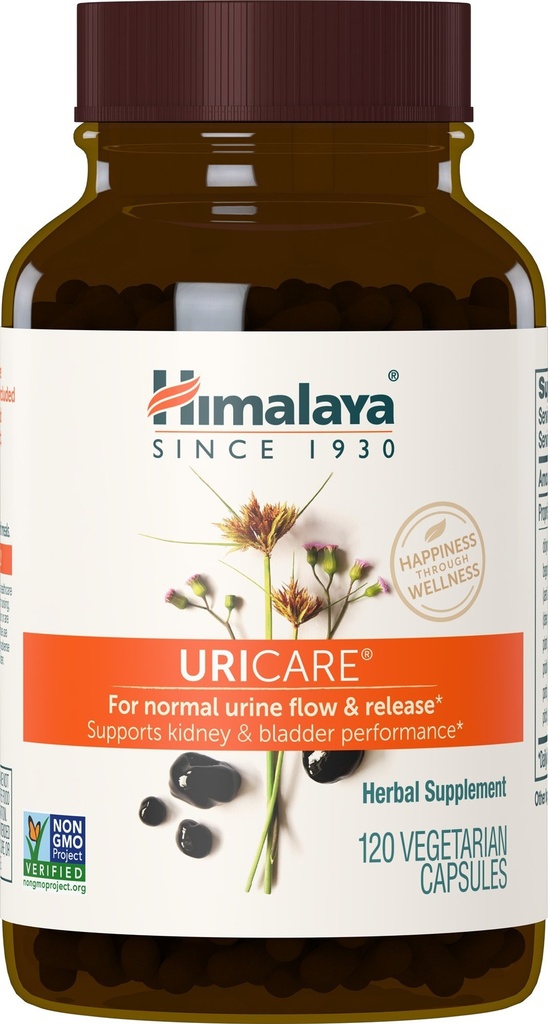 Himalaya UriCare - シラジェット、ディモカルプ&Pasanabhedaとハーブ腎臓&膀胱のサポート - 尿路の健康と快適な尿の流れを促進 - 非GMO、グルテンフリー、ベジタリアン - 120カプセル
