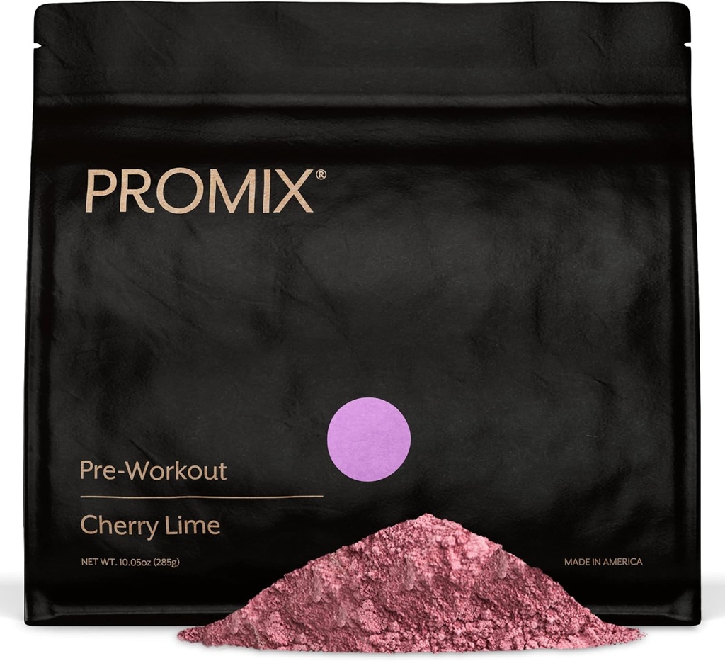 ProMix Nutrition Pre-Workout Powder, Cherry Lime - Maximize Focus & Performance - Helps Muscle Gain, Endurance - Vitamin B12, Caffeine, Beta-Alanine & L-Tyrsosine - 30 Servings (Pack of 1)