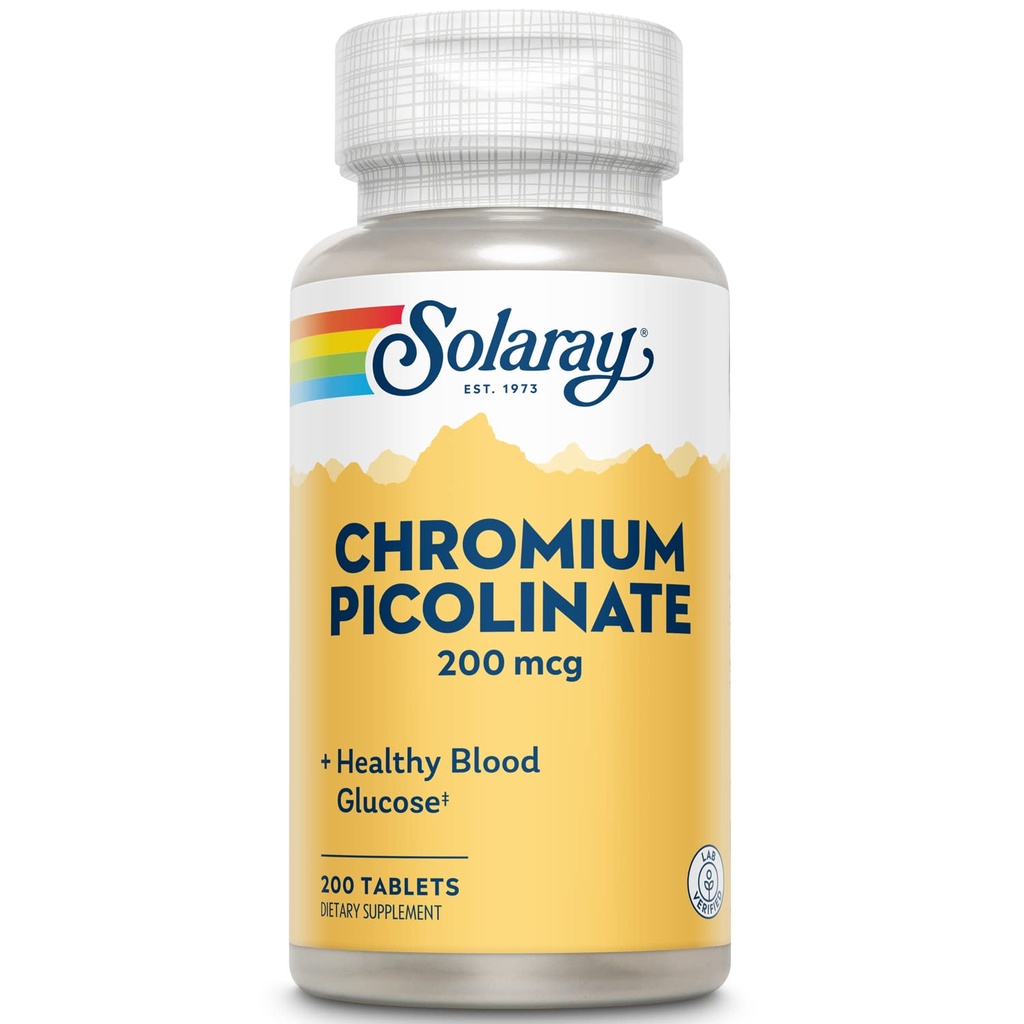 Solaray Chromium ピコリネート錠 200mcg | 200カウント