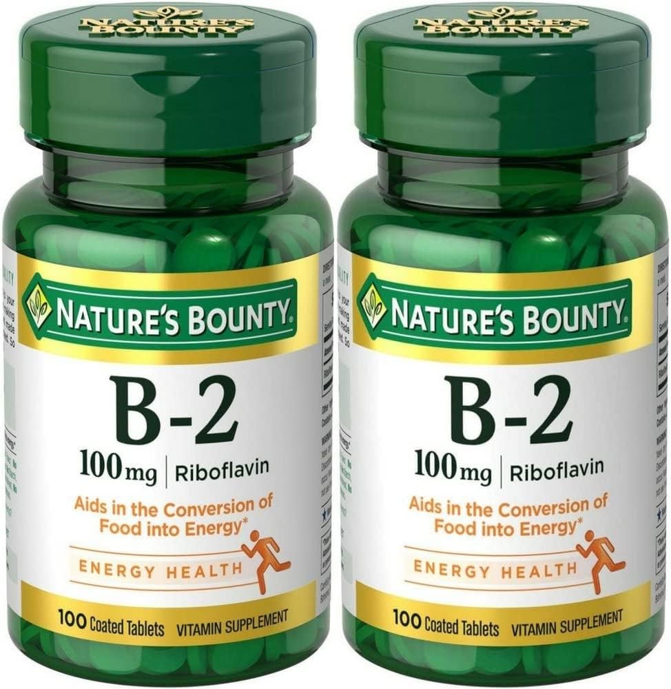 Nature's Bounty、ビタミンB-2、100mg、100錠 - 2パック