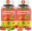 Liposomal Berberine Gummies Organic + Berberine HCL + Turmeric、Ceylon Cinnamon、Bitter Melon、Digestionのための繊維、肝臓、全体的な健康、砂糖のためのアーティチョーク