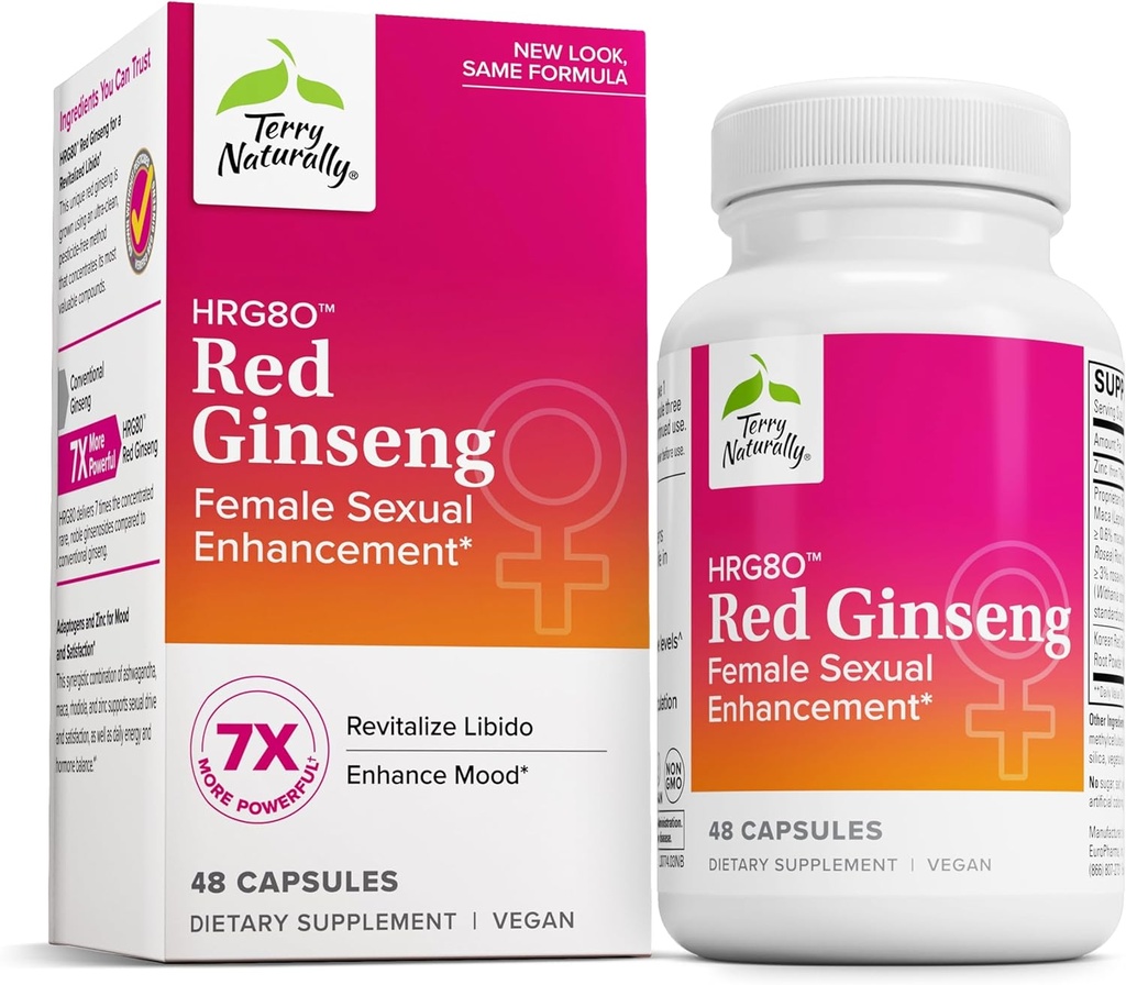 テリー自然にHRG80赤いGinsengの女性の性の強化-循環、持久力及びエネルギー サポートのための食事療法の補足-Ashwagandha、赤いGinseng及び亜鉛とのVitalityサポート- 48のカプセル