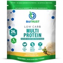BioTrust低炭水化物タンパク質パウダー - 草供給ホルモンフリー牛の天然とおいしいウエイ&カゼインブレンド - 非GMO、大豆フリー、グルテンフリー、ホルモンフリー(バニラ)
