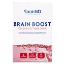 BRAINMD Dr Amen Brain Boost On the Go - 10 パケット, ベリーフレーバー - 向知性ドリンクパウダー, 焦点を促進します。, 明快さと精神エネルギー - カフェインフリー, グルテンフリー - 10 サービング