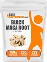 BulkSupplements.comブラックマカパウダー - ブラックマカルートサプリメント、男性と女性のためのハーブサプリメント - ビーガン、グルテンフリー、給食あたり750mg、250g(8.8オンス)(パッケージ1)