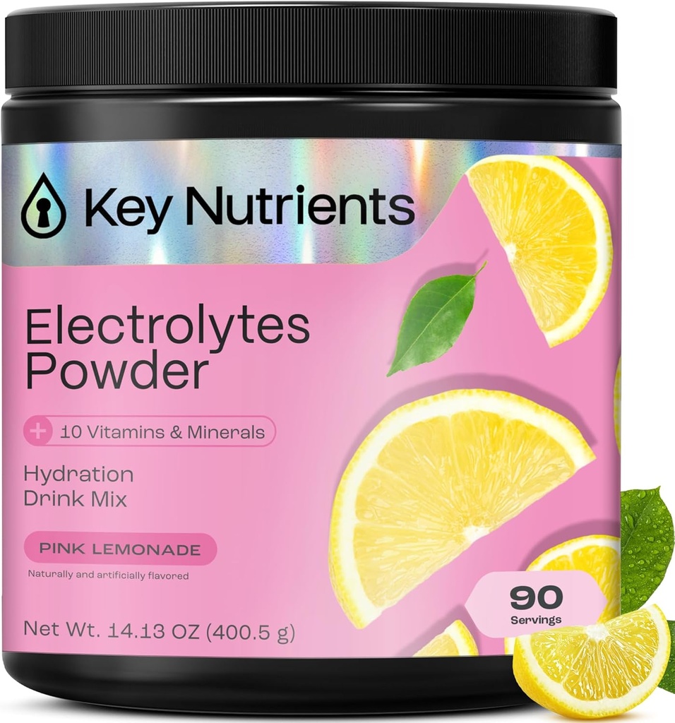 KEY NUTRIENTS Multivitamin の電解質の粉砂糖無し-新しいピンクのLemonade の電解質の粉-持久力及びエネルギー補足-水和の粉-カロリー無し- 90 のサービング-米国製
