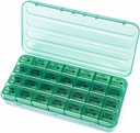 28 Day Monthly Pill Organizer - 4 Week Pill Box 1 Time a Day, 7 Day Medicine Organizer Box, Travel Pill Container for Vitamin, Fish Oil (Olive Green)