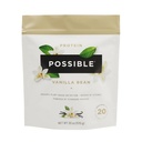 タンパク質粉末バニラビーンズ - ビーガンの20g、植物ベースのタンパク質ミックス - 非GMO、非乳製品、グルテンフリー - BCAAの3.5g - 9エッセンシャルアミノ酸 - 15日間供給 - 1バッグ、15サービング