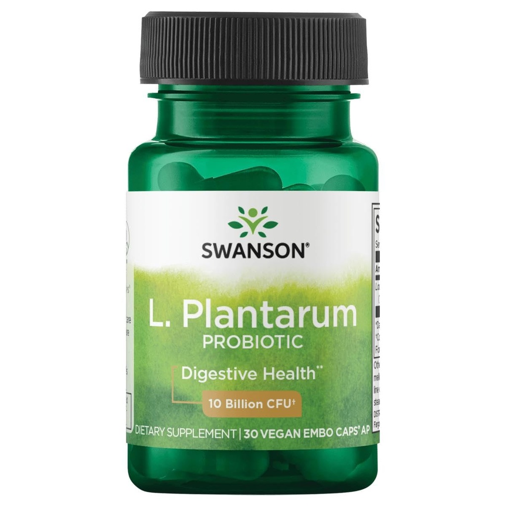 Swanson L. Plantarum - 消化器のサプリメントは、消化管のバランスと腸の規則性を促進します - ブロッキングを減らすのに役立つ天然式 - (30 Veggieカプセル)